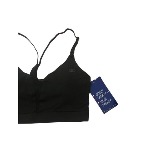 Champion Women's Medium Moisture Wick Black Soft Touch Light Support Sports Bra - Picture 5 of 14